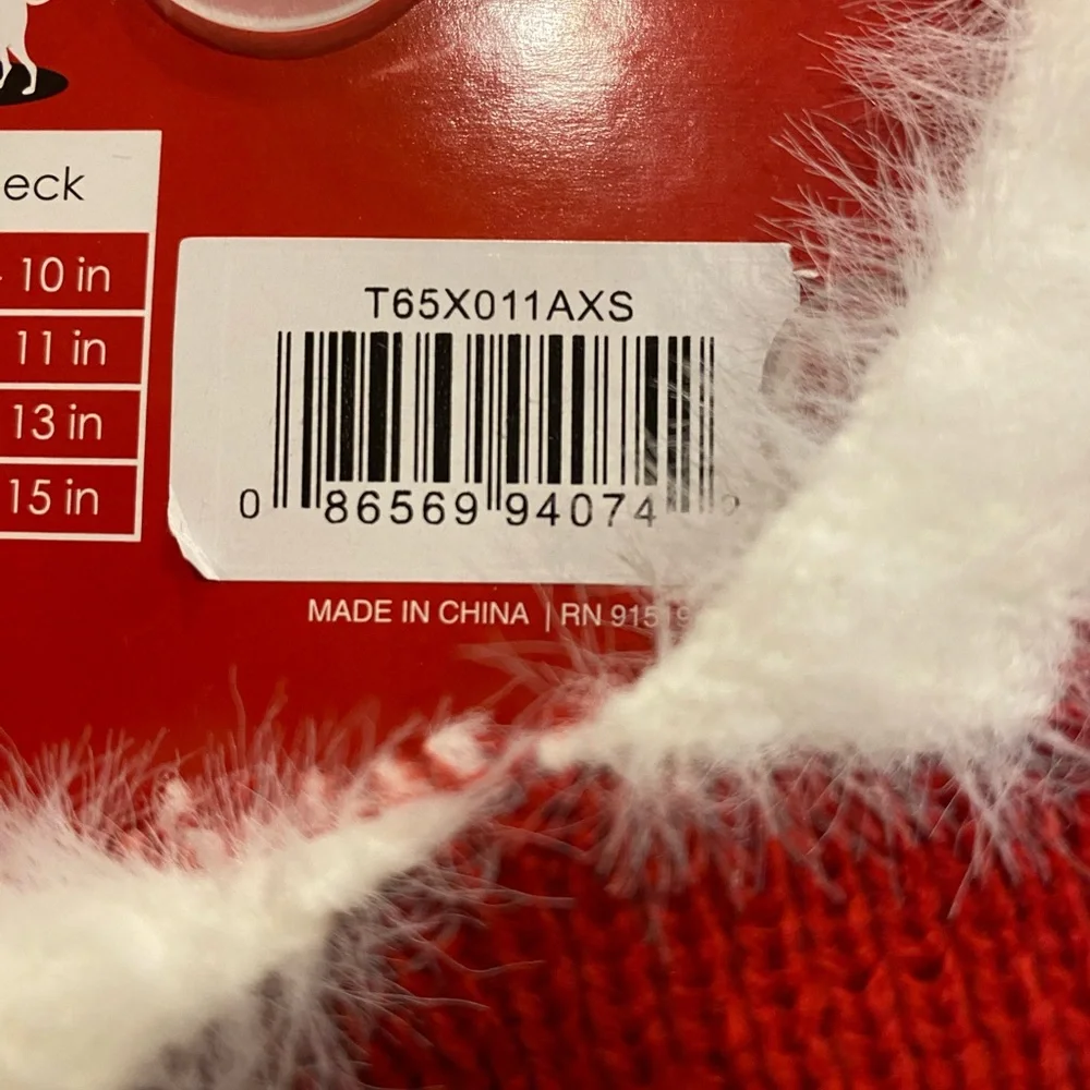 Friends Forever Red And White Striped‎ Hooded Dog Sweater Size Extra Small